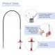 4 조각 텔레 스코핑 자석 픽업 도구 세트 확장 가능한 클로 그래버 그래버 도구 구부릴 수있는 스프링 텔레 스코핑 검사 거울 2 Lb/ 20 Lb 가정용 싱크 배수구 용 자기 스틱 가제트 주방 욕실
