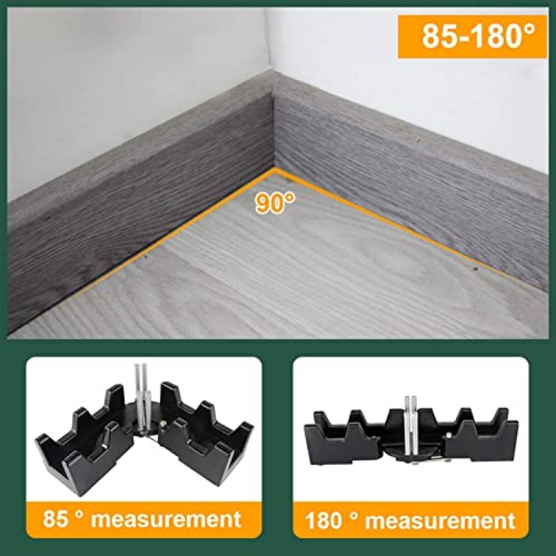 2-in-1 마이터 측정 각도 절단 도구 파이프라인 설치용 톱질 마이터 키트 측정 홈 개선 목공 작업 목공 공예
