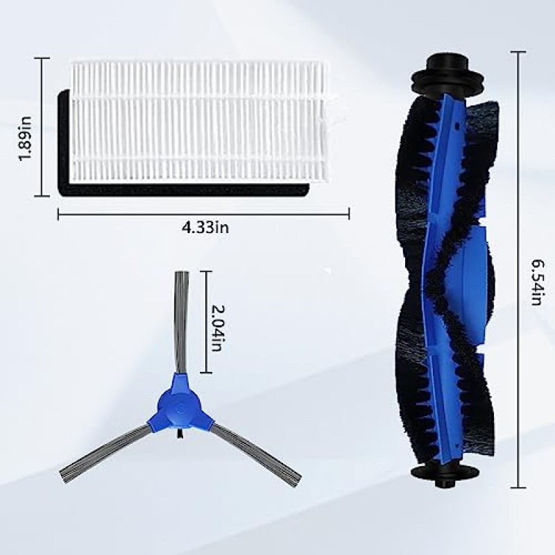 Eufy RoboVac 11S, 12, 15C, 15T, 25C, 30, 30C, 35C 로봇과 호환되는 25팩 진공 교체 부품, 필터 세트 10개, 사이드 브러시 10개, 롤링 브러시 2개, 사전 필터 1개, 청소 도구 1개