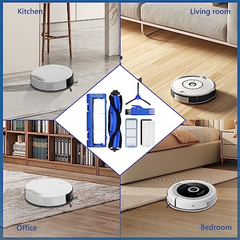 Eufy RoboVac 11S, 12, 15C, 15T, 25C, 30, 30C, 35C 로봇과 호환되는 25팩 진공 교체 부품, 필터 세트 10개, 사이드 브러시 10개, 롤링 브러시 2개, 사전 필터 1개, 청소 도구 1개