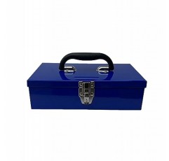 Workington 휴대용 목수 금속 도구 상자, 래치, 소형 부품 상자, 소켓 보관 상자 주최자 4002 블루