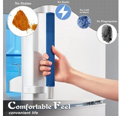 Miaowater 4 PCS 냉장고 문 손잡이 커버 주방 기기 장식 손잡이 미끄럼 방지 정전기 방지 보호 장치 냉장고, 식기 세척기 오븐 지문 방지, 음식 얼룩 방지 (파란색)