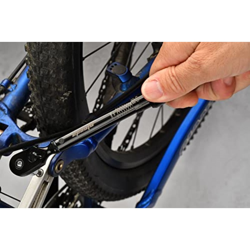 EPAuto 자전거 도구 1/4인치 드라이브 클릭 토크 렌치 세트(2~20Nm), 육각/Torx 비트 소켓 확장 바 자전거 유지보수 키트, 검정색