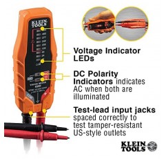 Klein Tools ET60 전압 테스터, AC 및 DC 전압 및 저전압 테스트, 배터리 필요 없음