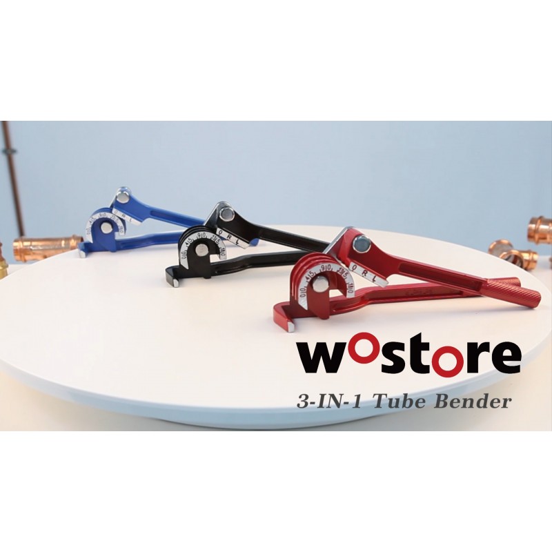 Wostore 180도 튜빙 벤더 1/4 5/16 및 3/8 인치 구리 알루미늄 얇은 스테인레스 스틸 레드