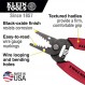 Klein Tools 11049 와이어 스트리퍼/커터, 소형, 경량, 경화강, 정밀 접지, 연선용, 빨간색 소형
