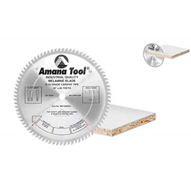 Amana Tool - MB10800C Electro-BLU 카바이드 팁 양면 멜라민 10