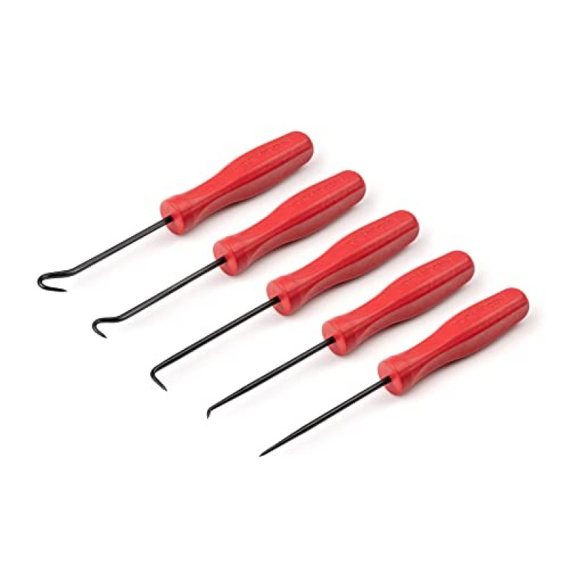 TEKTON 3/8인치 드라이브 6점 소켓 및 래칫 세트, 73피스(1/4-1인치, 6-24mm) SKT15311 및 픽 및 후크 세트(5피스) | 미국산 | PNH90101