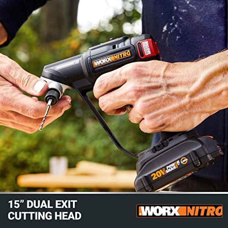 Worx NITRO WX177L 20V 브러시리스 스위치드라이버 2.0 2-in-1 무선 드릴 및 드라이버