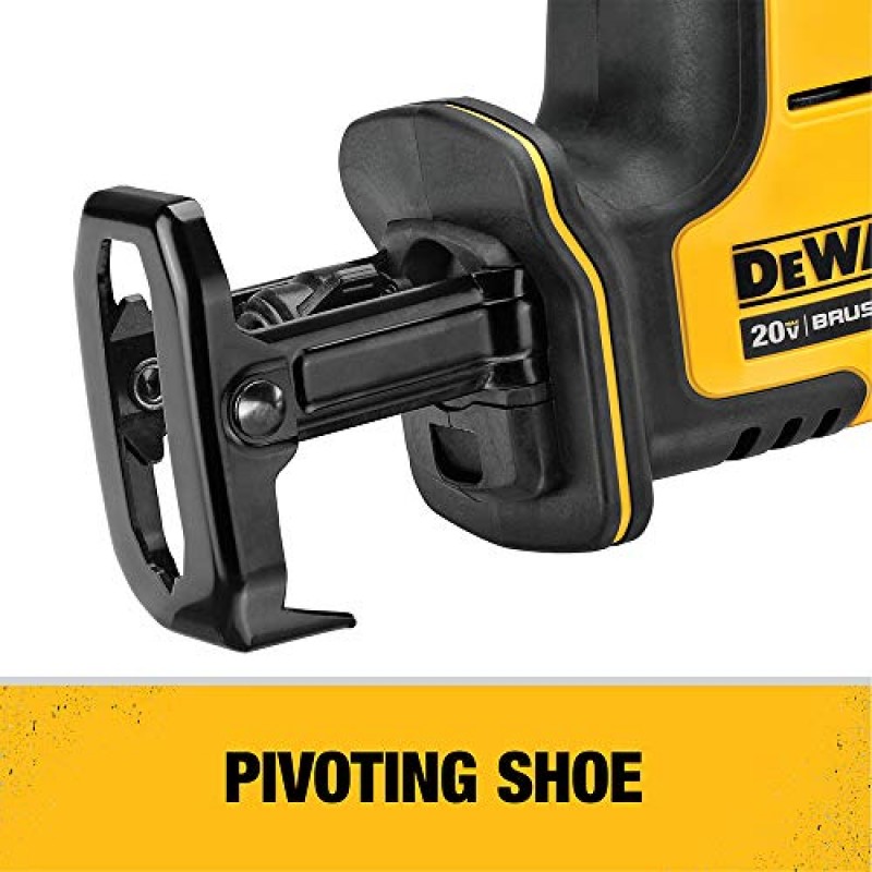 DEWALT ATOMIC 20V MAX* 왕복톱, 한 손 사용, 무선, 도구 전용(DCS369B)