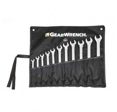 GEARWRENCH 긴 패턴 조합 SAE 렌치 세트(공구 롤 포함), 11개, 12포인트 - 81934