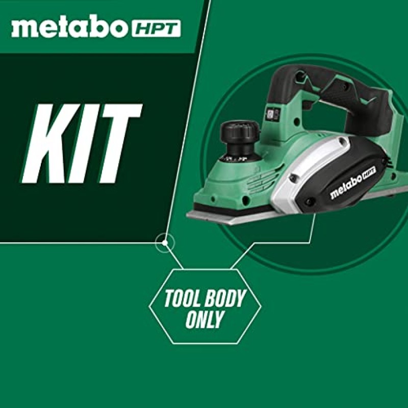Metabo HPT 18V MultiVolt™ 무선 수동 대패 | 도구만 - 배터리 없음 | 3-1/4인치 | P18DSLQ4