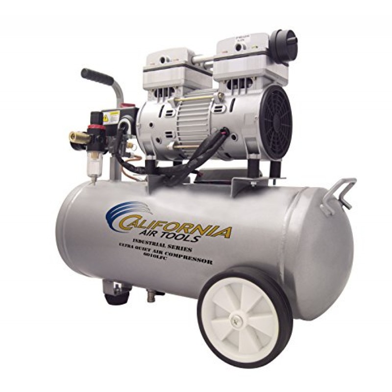 California Air Tools 6010LFC 1.0 HP 초저소음 및 오일 프리 산업용 공기 압축기, 6.0갤런