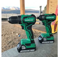 Metabo HPT 무선 18V 드릴 및 임팩트 드라이버 콤보 키트 | 서브컴팩트 | 브러시리스 모터 | 리튬 이온 배터리 | 평생 도구 보증 | KC18DDX