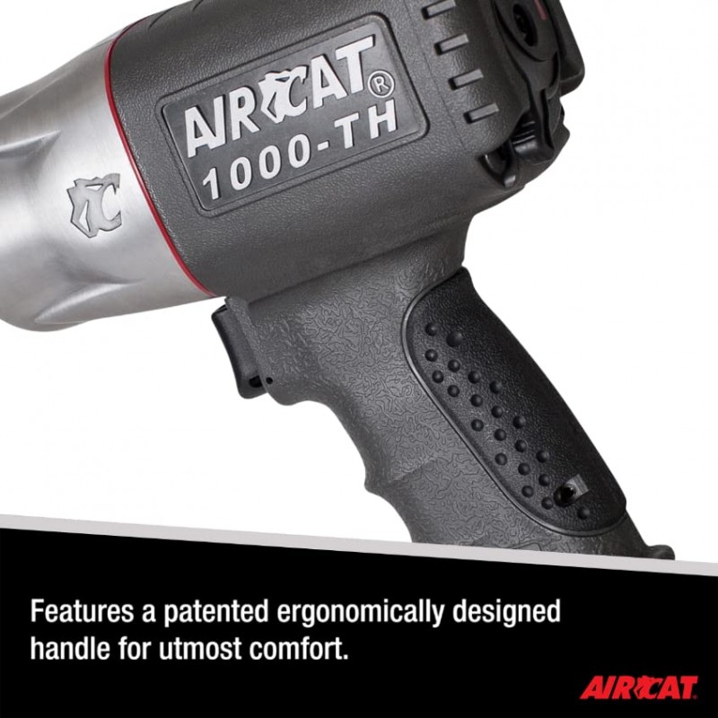 AIRCAT 공압 공구 1000-TH-2: 1/2인치 복합 임팩트 렌치 1,000ft-lbs - 2인치 확장 앤빌