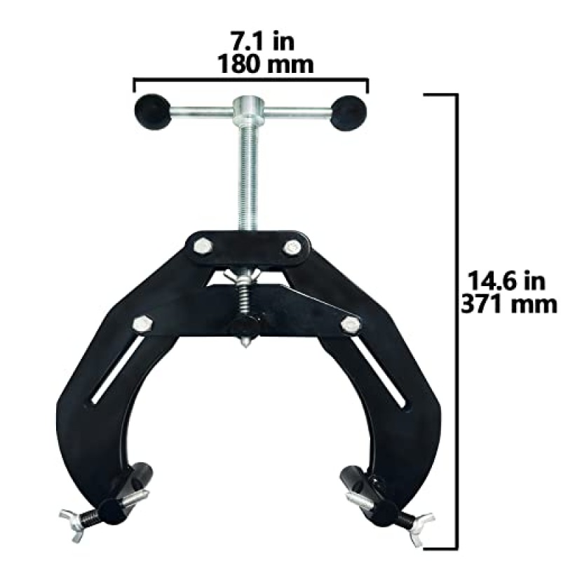 Lonsge 울트라 클램프 2 ~ 6인치, 헤비 듀티 파이프 클램프, 강력한 수공구, 경량 디자인 파이프 정렬 클램프, 빠른 작동 나사 포함, 고강도 파이프 정렬 도구