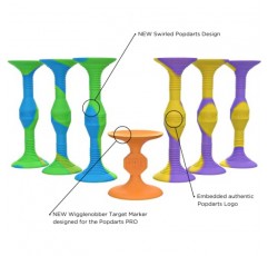 Popdarts PRO 팩 게임 세트(Wigglenobber Target Marker) - 실내, 실외 흡착컵 던지기 게임 - POP과의 경쟁