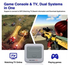 레트로 게임 콘솔 - VAOMON Super Console X PRO 33,000개 이상의 게임 내장, 컨트롤러 2개, 4K TV용 비디오 게임 콘솔 HD 출력 지원, 5인 지원, LAN/WiFi, 남성용 선물(PRO-64GB)