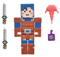 Mattel Minecraft Dungeons 3.25인치 수집용 육각형 전투 피규어 및 액세서리, 비디오 게임 기반, 6세 이상 남아 및 여아를 위한 상상력 넘치는 이야기 놀이 선물