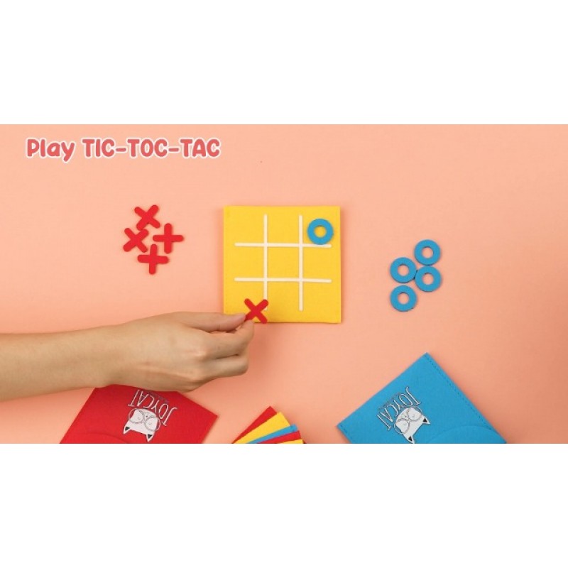 JoyCat Tic Tac Toe 어린이와 가족을 위한 미니 보드 게임 장난감, 생일 파티 선물, 선물 가방, 재미있는 실내 게임 야간 활동, 학생을 위한 선물, 보관 용이(12개 대량 팩)