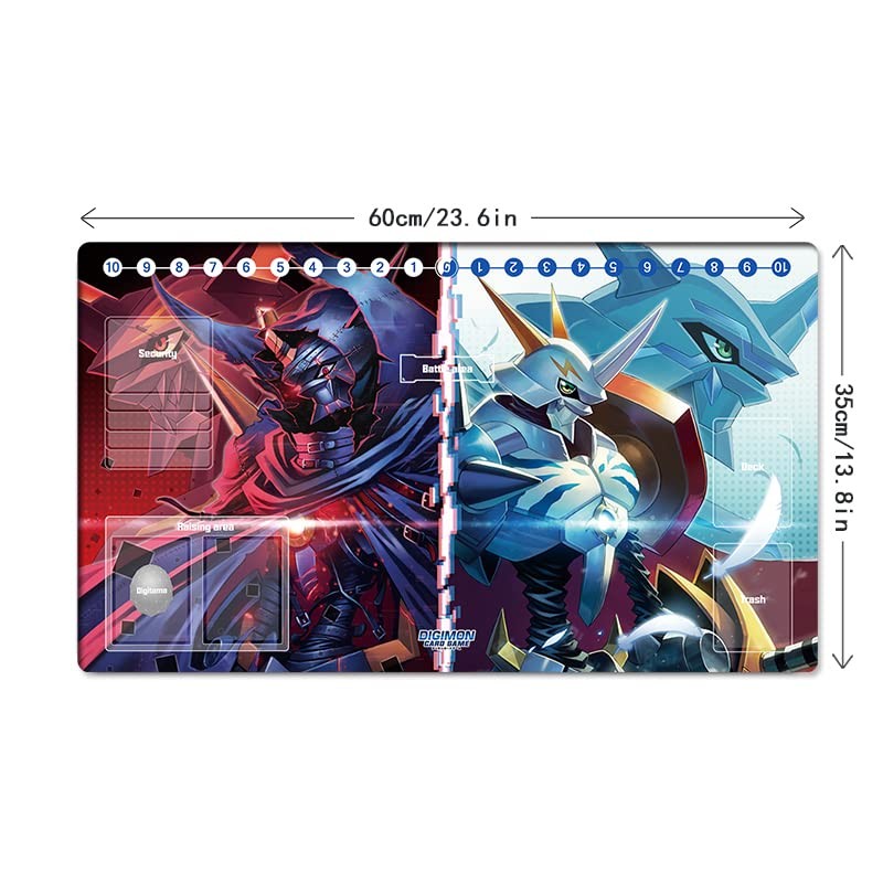 Mlikemat 새로운 DTCG Duel Playmat Digimon Diaboromon 트레이딩 카드 게임 TCG CCG 매트 패드 + 무료 가방 (ZD002-582-SM)