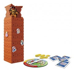 Hasbro Jenga: 슈퍼 마리오 에디션 게임, 8세 이상 슈퍼 마리오 팬을 위한 블록 쌓기 타워 게임(Amazon 독점)