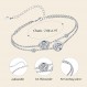 여성을위한 PANCEAN Moissanite 팔찌 925 스털링 실버 18K 골드 도금 우아한 링크 팔찌 여성을위한 발렌타인 데이 생일 보석 선물 소녀 그녀