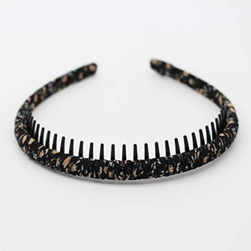 JOBAND 패션 꽃 치아 머리띠 빗 헤어 액세서리 미끄럼 방지 헤어 밴드 부드럽고 편안한 헤어 후프 여성/소녀(4 색)