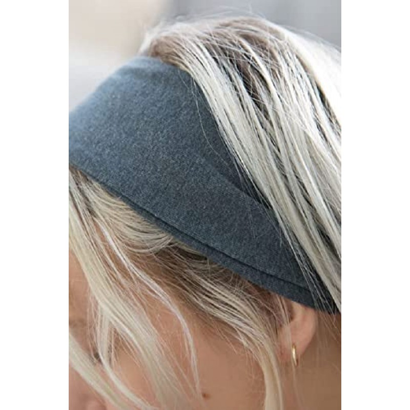 AKTVSHOW 여성용 머리띠 여성용 짧은 머리 탄성 헤어 밴드 여성용 머리카락 미끄럼 방지 운동 스포츠 요가 헤드 밴드 헤어 액세서리 여성용 넓은 두꺼운 땀 헤어 랩 12 팩