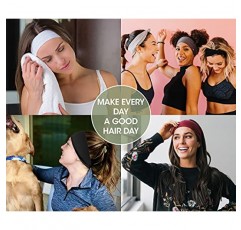 AKTVSHOW 여성용 머리띠 여성용 짧은 머리 탄성 헤어 밴드 여성용 머리카락 미끄럼 방지 운동 스포츠 요가 헤드 밴드 헤어 액세서리 여성용 넓은 두꺼운 땀 헤어 랩 12 팩