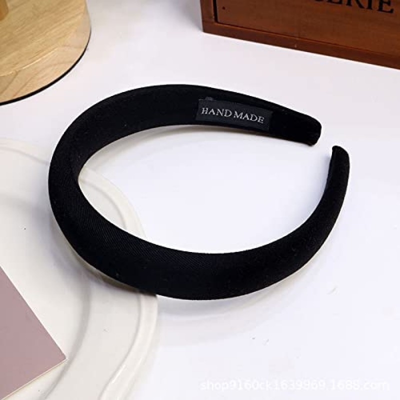 Wifreo 여성용 와이드 머리띠 여성용 소프트 헤드 밴드 여성용 패션 슬립 없음 머리띠 헤어 액세서리 (블랙 브라운 카키)