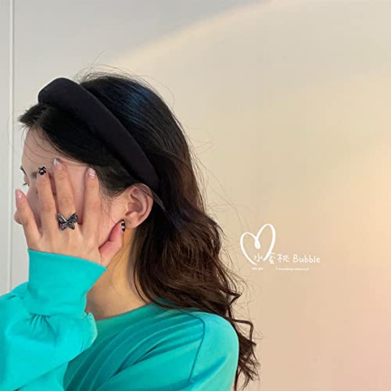 Wifreo 여성용 와이드 머리띠 여성용 소프트 헤드 밴드 여성용 패션 슬립 없음 머리띠 헤어 액세서리 (블랙 브라운 카키)