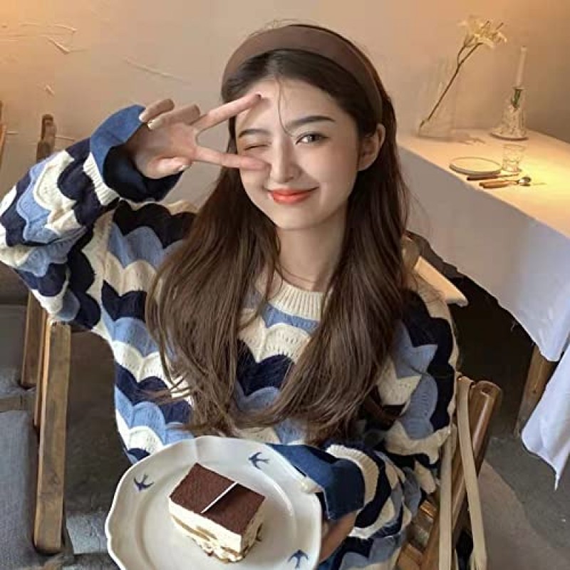 Wifreo 여성용 와이드 머리띠 여성용 소프트 헤드 밴드 여성용 패션 슬립 없음 머리띠 헤어 액세서리 (블랙 브라운 카키)