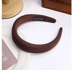 Wifreo 여성용 와이드 머리띠 여성용 소프트 헤드 밴드 여성용 패션 슬립 없음 머리띠 헤어 액세서리 (블랙 브라운 카키)