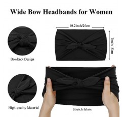 Huachi 6 팩 여성용 활 머리띠 7 '여성용 엑스트라 와이드 브라이트 핑크 헤드 밴드 미끄럼 방지 헤드 랩 운동 터번 헤어 액세서리