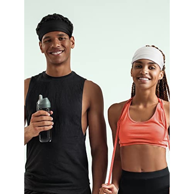 SATINIOR 6 조각 아프리카 머리띠 Boho 프린트 머리띠 요가 스포츠 운동 헤어 밴드 여성용 탄성 트위스트 매듭 터번 헤드 랩 여성용 헤어 액세서리 (클래식 프린트)