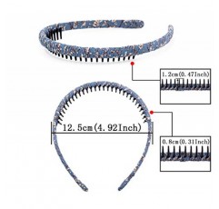 STHUAHE4PC 여러 가지 빛깔의 보호 수지 치아 빗 헤어 후프 헤어 밴드 머리띠 헤어 액세서리 여성용 뷰티 헤어 (4 색)