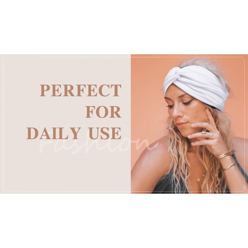 여성용 머리띠 넓은 두꺼운 신축성있는 Boho 아프리카 터번 매듭 표범 머리 밴드 4 팩