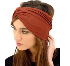 Jesries 여성용 와이드 머리띠 아프리카 Boho 대형 터번 블랙 탄성 매듭 머리 랩 레이디 소녀 레오파드 빅 스포츠 운동 헤어 밴드 Style2