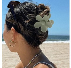 10 팩 정사각형 헤어 클립, 여성용 헤어 클립, 여성용 및 여아용 헤어 클립, 매트 미끄럼 방지 꽃 클로 클립, 두꺼운 모발용 직사각형 헤어 클로 클립, 귀여운 강한 홀드 헤어 액세서리-와인 레드 컬러