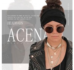 Acenail 와이드 머리띠 여성 매듭 터번 머리띠 탄성 미끄럼 방지 헤어밴드 보호 헤드 랩 레오파드 운동용 헤드 밴드 운동 달리기 스포츠 스웨트밴드 면 요가 헤어 스카프 아프리카 헤드 랩 여성 및 여아용 보헤미안 헤어 액세서리 4개 팩(#1 캐주얼)