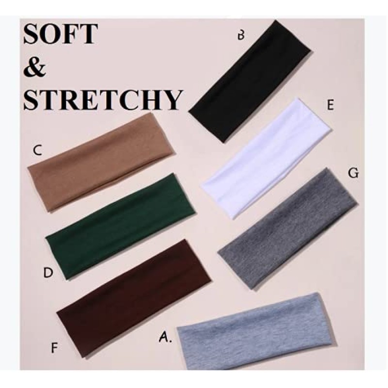 Huachi 16 팩 여성용 머리띠 얇은 운동 요가 러닝 스포츠 짧은 머리용 탄성 헤어 밴드 여성용 소프트 헤어랩 여성용 헤어 액세서리 단색