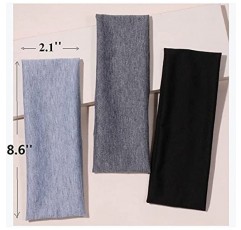 Huachi 16 팩 여성용 머리띠 얇은 운동 요가 러닝 스포츠 짧은 머리용 탄성 헤어 밴드 여성용 소프트 헤어랩 여성용 헤어 액세서리 단색