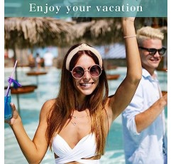 Candygirl 3Pcs 밀짚 매듭 머리띠 여자 여자 와이드 헤드 밴드 Boho 탑 매듭 등나무 Hairbands 패션 짠 여름 해변 머리띠 미끄럼 방지