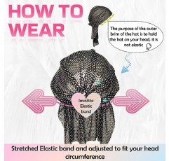 Munyee Hua Hijab 모자 여성용 블링 반짝 이는 라인 석 탄성 레이브 헤드 스카프 여름 드레스