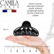 Camila Paris CP3053 여성용 프렌치 헤어 클립 긴 곱슬 웨이브 머리용 두꺼운 머리카락, 검정색, 여성용 헤어 클로 클립 여성용 패션 스타일링 헤어 액세서리, 강한 홀드 슬립 그립 없음, 프랑스산