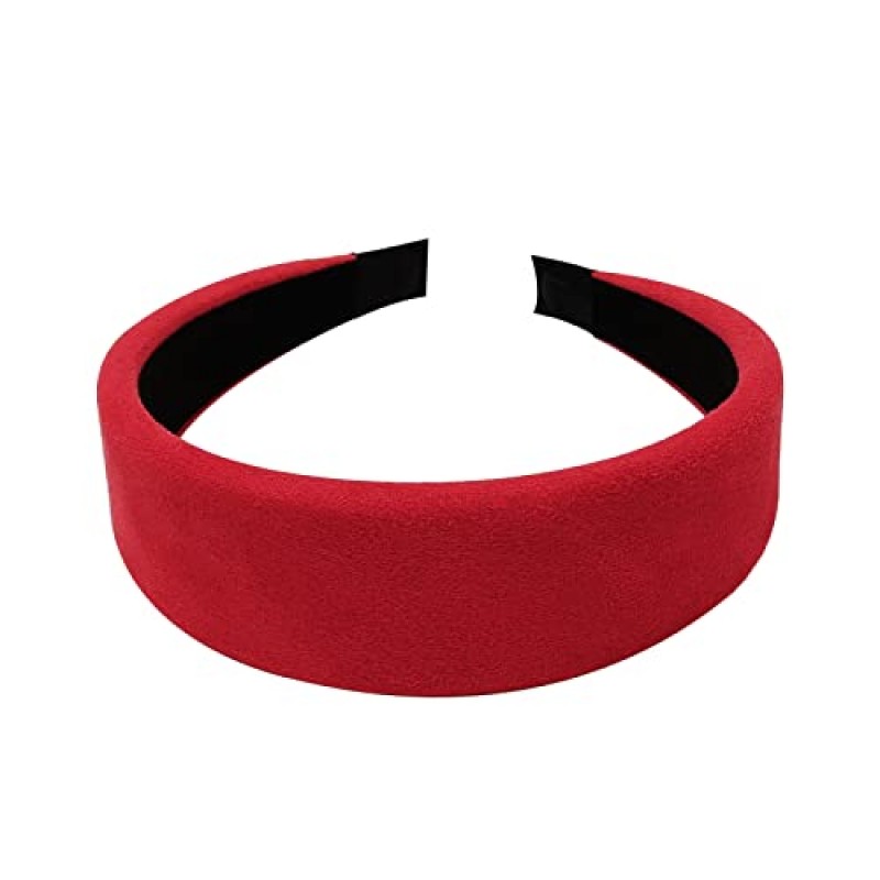 WOVOWOVO 여성용 와이드 머리띠-4Pcs 벨벳 머리띠 패션 두꺼운 머리 밴드 Diademas Para Mujer De Moda 여성용 헤어 밴드 미끄럼 방지 헤어 액세서리