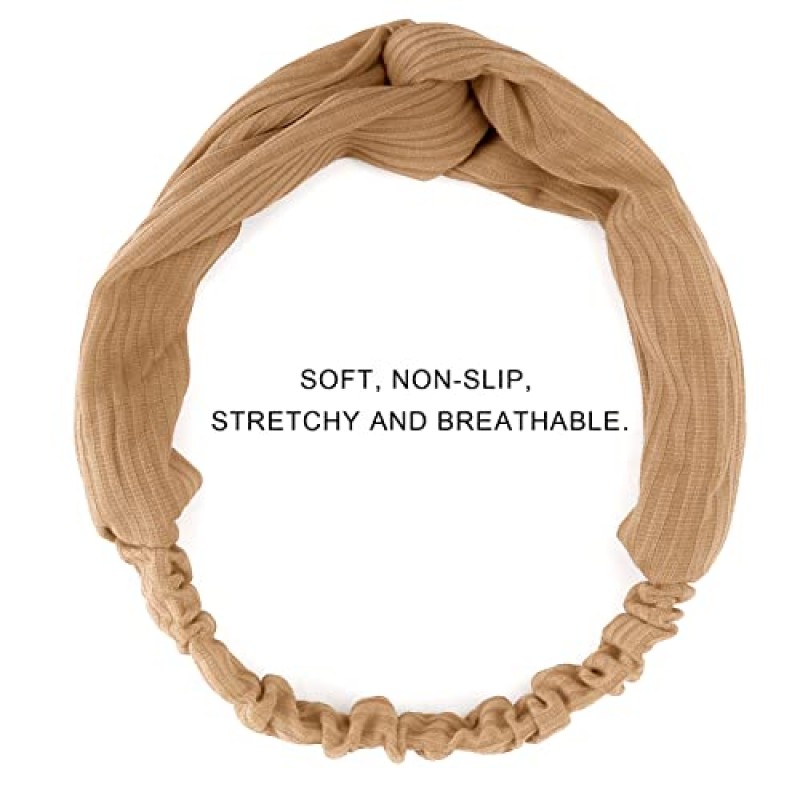 DRESHOW 10 팩 여성용 머리띠 Criss Cross 빈티지 헤드 랩 Boho 머리띠 트위스트 탄성 헤어 액세서리