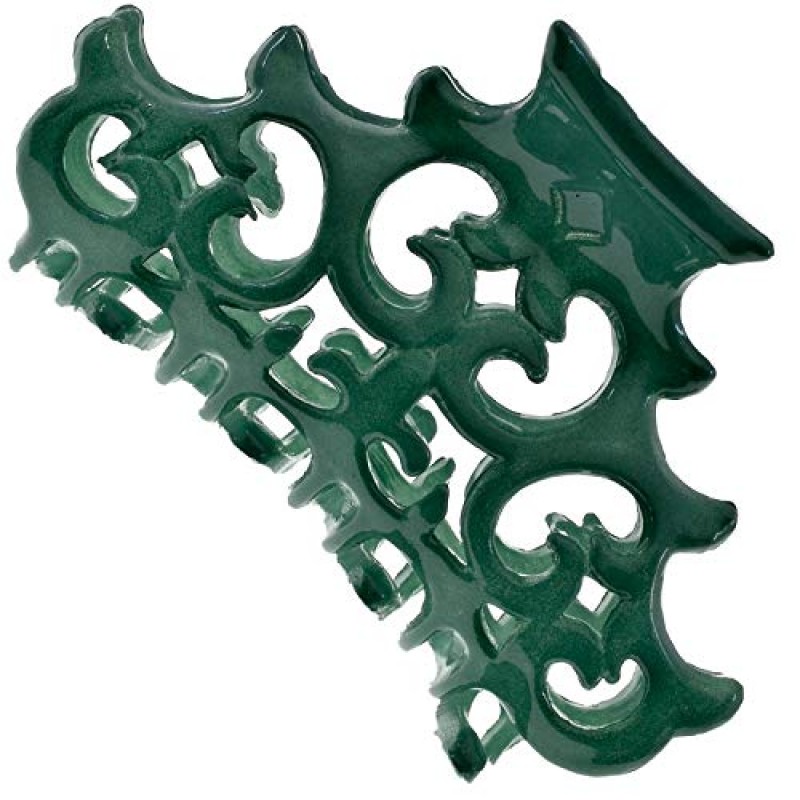 Camila Paris CP2907 여성용 프렌치 헤어 클립, 여성용 헤어 클로 클립 턱 패션 여성용 내구성 및 스타일링 헤어 액세서리, 강력한 홀드 슬립 그립 없음, 프랑스산. 2인치 그린