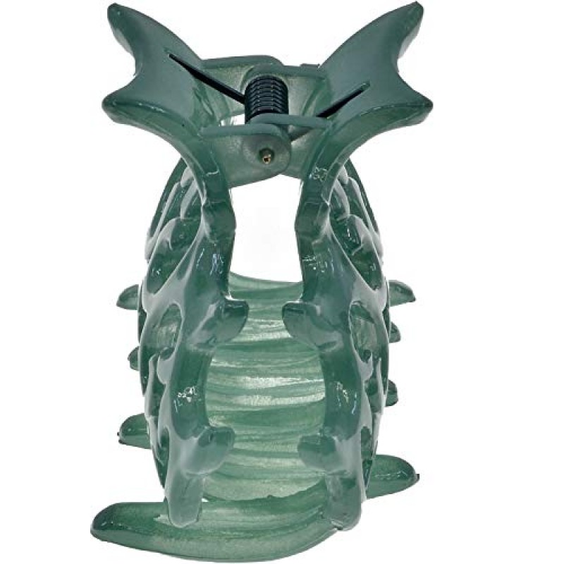 Camila Paris CP2907 여성용 프렌치 헤어 클립, 여성용 헤어 클로 클립 턱 패션 여성용 내구성 및 스타일링 헤어 액세서리, 강력한 홀드 슬립 그립 없음, 프랑스산. 2인치 그린